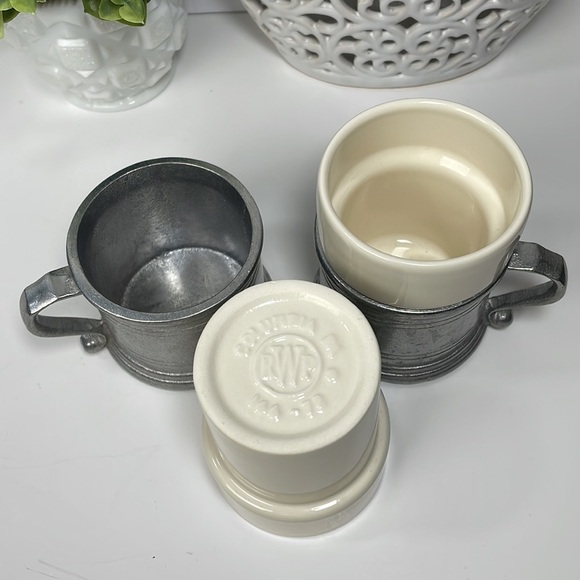 Wilton Armetale Plough Tavern Tankard RWP Metal & Ceramic Mugs Set 2 - Picture 2 of 8